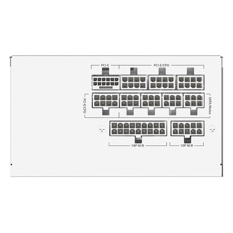 Antec GSK ATX3.1 850W Power Supply, White,80 PLUS Gold, Full Modular, PCIe 5.1, JP Capacitors, Silent FDB Fan, CircuitShield Protection