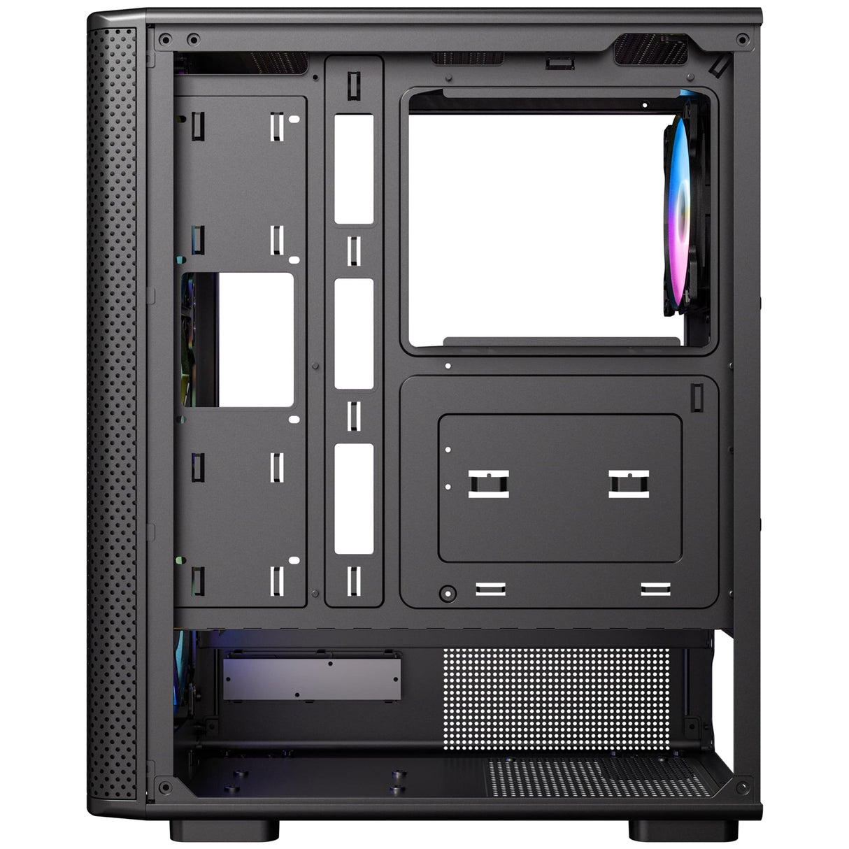 Antec VX310 ARGB Mid-Tower Gaming PC Case - Pre-Installed 4 x 120mm ARGB Fans, Tempered Glass Side Panel, High-Airflow Mesh Front - ATX/Micro-ATX/ITX