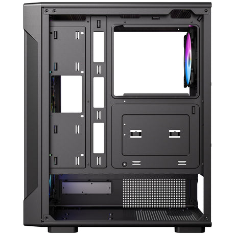 Antec VX320 ARGB Mid-Tower Gaming PC Case - Pre-Installed 4 x 120mm ARGB Fans, Tempered Glass Side Panel, High-Airflow Mesh Front - ATX/Micro-ATX/ITX