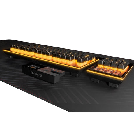 Be Quiet! Dark Mount Silent Linear Modular ARGB Gaming Keyboard with 8 Customisable Display Keys, Silent Linear Orange Switches, Detachable Numpad & Stream Dock