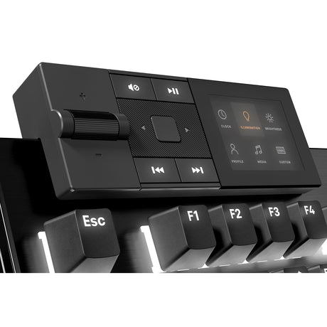 Be Quiet! Dark Mount Silent Linear Modular ARGB Gaming Keyboard with 8 Customisable Display Keys, Silent Linear Orange Switches, Detachable Numpad & Stream Dock
