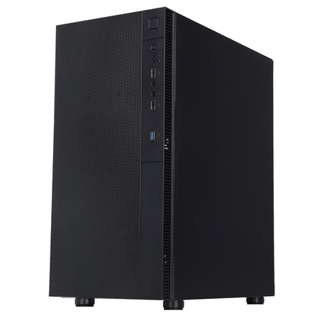 CIT Silent ES Black Mid-Tower Low Noise Computer Case with 2 x 120mm PWM Cooling Fans Included Sound Dampening Material