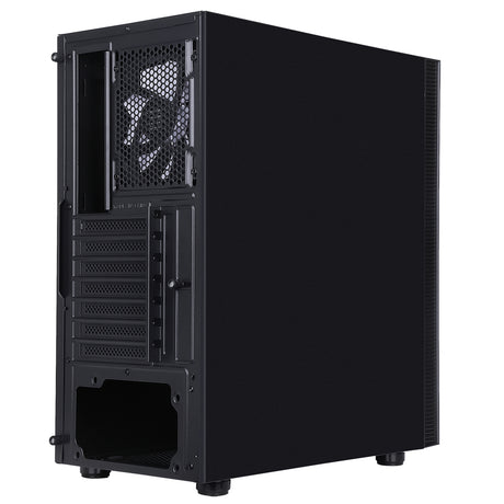 CIT Silent ES Black Mid-Tower Low Noise Computer Case with 2 x 120mm PWM Cooling Fans Included Sound Dampening Material