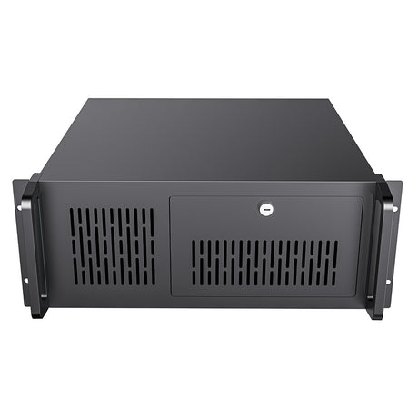 CiT 4U Rackmount Server Case 500mm, Heavy-Duty Industrial Chassis with Lockable Front Door, Supports ATX/mATX, 8x Internal HDD Bays for Massive Storage, Black