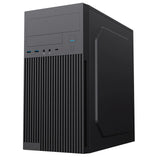 CiT Mentor Micro-ATX Office PC Case With USB Type C and 80mm Rear Black Fan Included