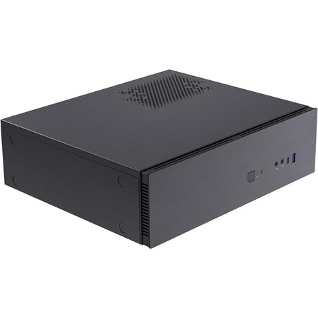 CiT S8i SFF Micro-ATX PC Case - 8.3L Compact Desktop Chassis, Brushed Front, 1 x 80mm Fan, 2 x USB 3.0, TFX PSU Support, Black