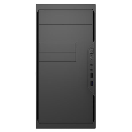 CiT Work Micro-ATX PC Case with USB 3.0, HD Audio, and Efficient Cooling. Compact Steel Design for Home and Office Builds