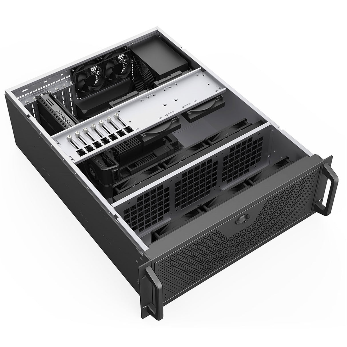 Codegen CSCG4U600GP 4U Rackmount Server Case, 600mm Deep, SSI-EEB/E-ATX/ATX/Micro-ATX Compatible, 8 PCI Expansion Slots, Dual 80mm PWM Cooling Fans, USB-C & USB 3.0