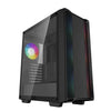 DeepCool CC560 ARGB V2 Case, Gaming, Itim, Mid Tower, 1 x USB 3.0 / 1 x USB 2.0, Tempered Glass Side Window Panel, Mahusay na Daloy ng Hangin, Addressable RGB LED Fans, ATX, Micro ATX, Mini-ITX