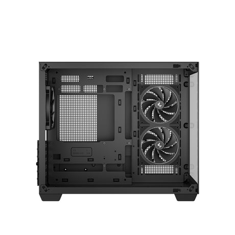 DeepCool CG330 3F ARGB Dual-Chamber Micro-ATX Tower Case, Tempered Glass Panels, 3 x 120mm ARGB Fans, USB 3.0, ITX/Micro-ATX, Black
