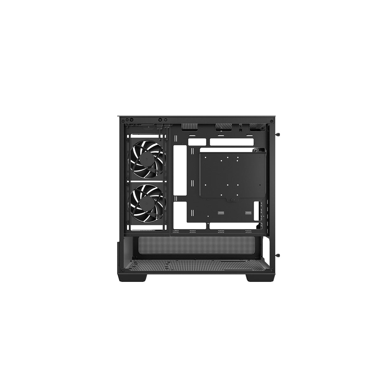 DeepCool CG380 3F Micro-ATX Gaming Case Black Panoramic Tempered Glass Side Panel, Mesh Airflow Front, 3 Pre-Installed ARGB Fans, USB-C & USB-A Front I/O, Spacious SFF/mATX/ITX Build Support