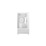 DeepCool CG380 3F Micro-ATX Gaming Case White Panoramic Tempered Glass Side Panel, Mesh Airflow Front, 3 Pre-Installed ARGB Fans, USB-C & USB-A Front I/O, Spacious SFF/mATX/ITX Build Support