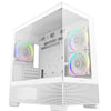 DeepCool CG380 3F Micro-ATX Gaming Case White, Panoramic Tempered Glass Side Panel, Mesh Airflow Front, 3 Pre-Installed ARGB Fans, USB-C & USB-A Front I/O, Suporta sa Maluwag na SFF/mATX/ITX Build