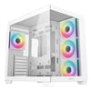 DeepCool CG530 4F Mid-Tower Case na may Tempered Glass Panels, 4 Pre-Installed na ARGB Fans, at Optimal Airflow Support, Puti
