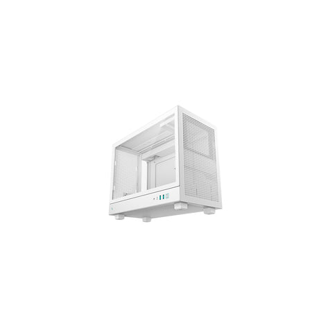 DeepCool CH160 PLUS Micro-ATX Mini Tower PC Case, Tempered Glass, Mesh Airflow Design, 240mm Radiator Support, USB-C & USB 3.0 Front I/O, GPU up to 342mm, White