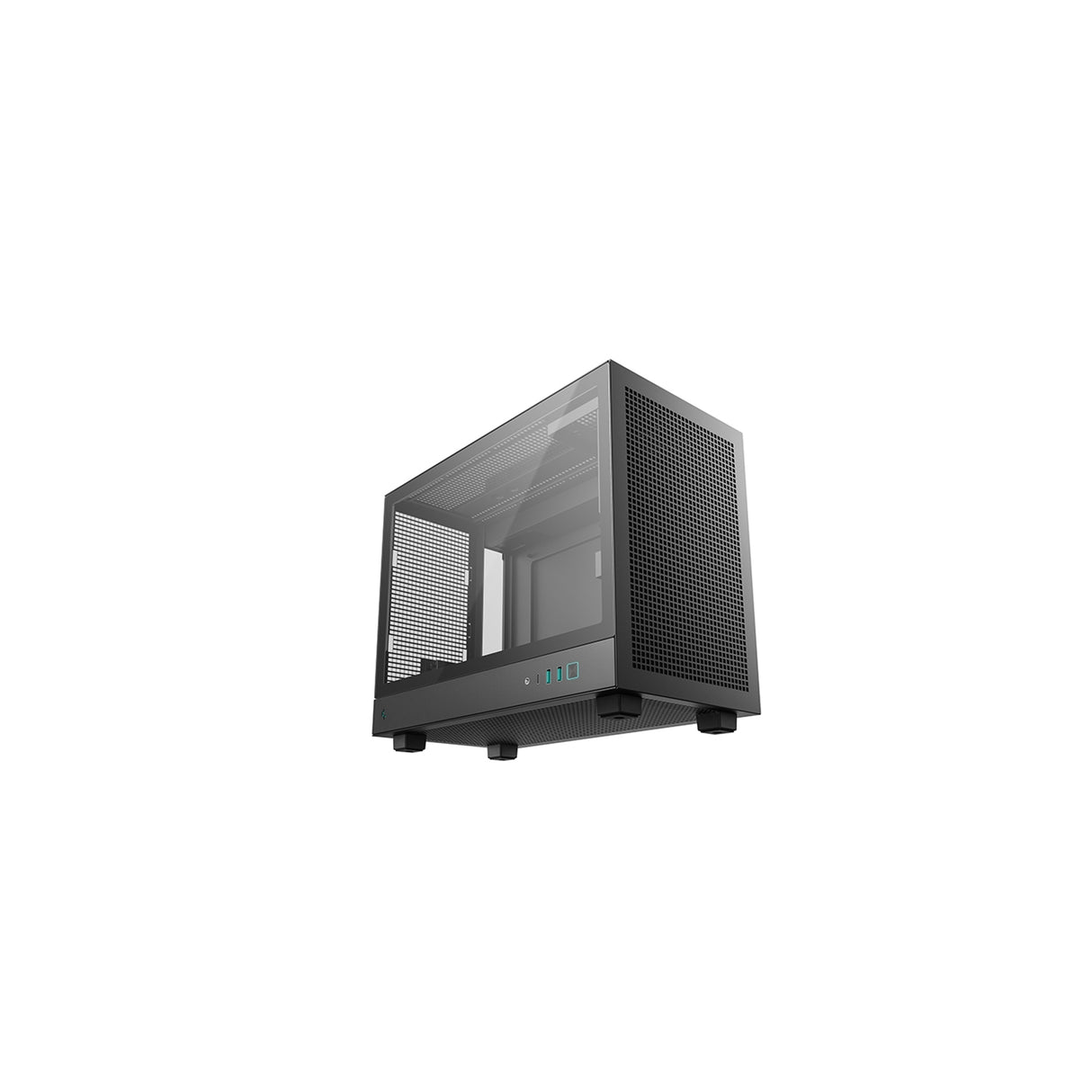 DeepCool CH160 PLUS Mini-ITX Mini Tower PC Case, Tempered Glass, High-Airflow Mesh Design, USB-C & USB 3.0 Front I/O, Supports ATX PSU & 305mm GPU, Black