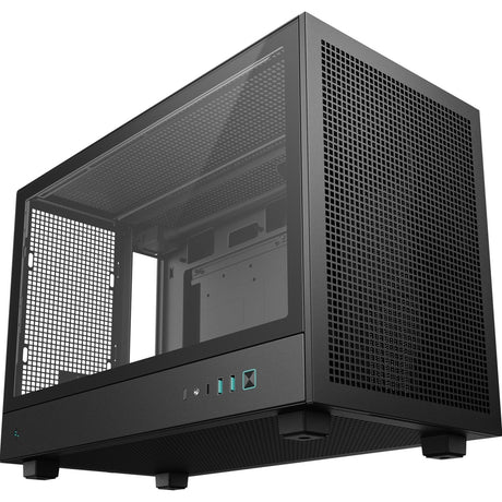DeepCool CH260 Micro-ATX Case, High-Airflow Compact PC Case with Tempered Glass Panel, USB-C Port, Supports 360mm Radiator, ATX PSU, Black