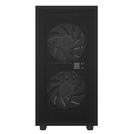 DeepCool CH360 Digital Gaming Case Black Mid Tower with Tempered Glass Side Window Panel, Advanced Cooling, USB 3.0/USB-C Ports, Pre-Installed Fans, Micro ATX/Mini-ITX