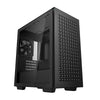 DeepCool CH370, Itim, Mini Tower Chassis na may Tempered Glass Window, 1x 120mm Fan, 2x USB 3.0, mATX/mITX