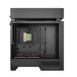 DeepCool CL6600 ARGB Modular Split-Chamber Mid-Tower ATX Case, Tempered Glass Panels,  Pre-installed 360mm ARGB Liquid Cooler, 2 x FL12R  SE ARGB Fans, USB 3.0, Mini-ITX/Mico-ATX/ATX, Black