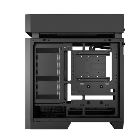 DeepCool CL6600 ARGB Modular Split-Chamber Mid-Tower ATX Case, Tempered Glass Panels,  Pre-installed 360mm ARGB Liquid Cooler, 2 x FL12R  SE ARGB Fans, USB 3.0, Mini-ITX/Mico-ATX/ATX, Black