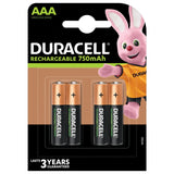 Duracell Rechargeable AAA 750mAh na mga Baterya, Pack ng 4