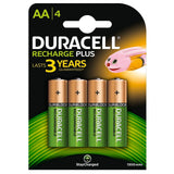 Duracell Recharge Plus 4-Pack AA 1300mAh Rechargeable Batteries