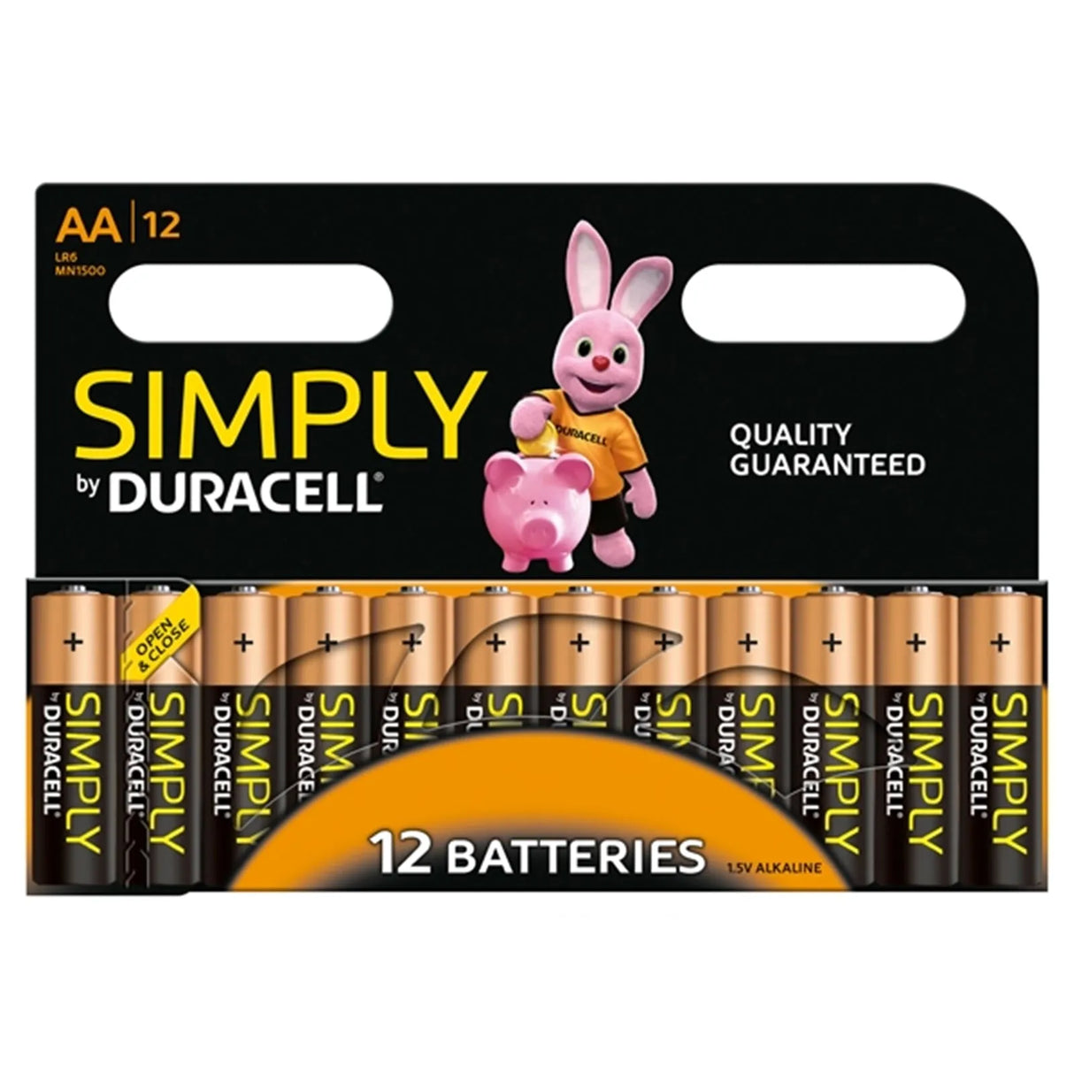 Duracell Simply Alkaline Pack ng 12 AA Batteries