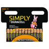 Duracell Simply Alkaline AAA Batteries, Pack ng 12