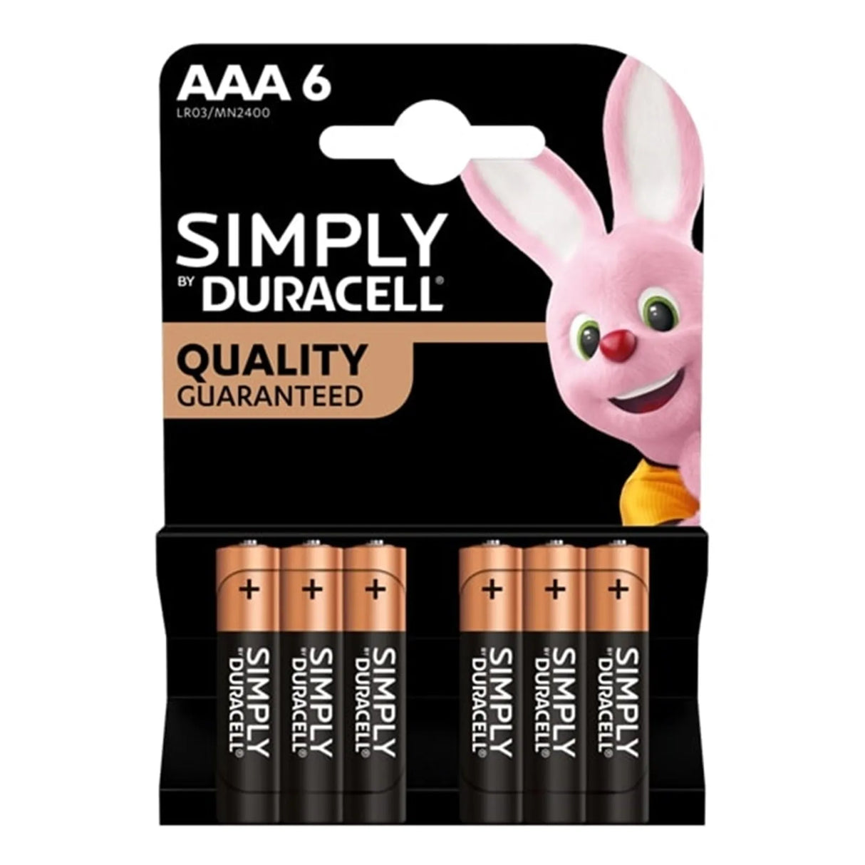 Duracell Simply Alkaline AAA Batteries, Pack of 6