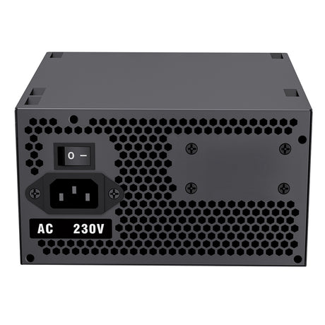 EVO LABS BR600-12BL 600W PSU,120mm Black Silent Fan with Improved Ventilation, Non Modular, High-Efficiency, PFC Certified, CE Compliant, Retail Packaged