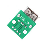 Female USB 2.0 Breakout Board