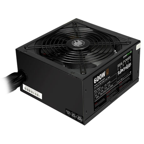 GAMEMAX RPG Rampage 600W PSU, 140mm Ultra Silent Fan, 80 PLUS Bronze, Non Modular, Flat Black Cables, Japanese TK Main Capacitor Fitted