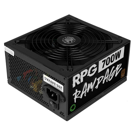 GAMEMAX RPG Rampage 700W PSU, 140mm Ultra Silent Fan, 80 PLUS Bronze, Non Modular, Flat Black Cables, Japanese TK Main Capacitor Fitted