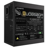 GIGABYTE GP-UD850GM 850W V2, 80 Plus Gold Certified Fully Modular Power Supply, PCIe Gen 5.1, 80 PLUS Gold, Fully Modular Design, 120mm Fan, ATX 3.1 compatible, UK Plug