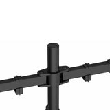GameMax Dual Monitor Arm Stand LCD Desk Mount Freestanding For Two 13 Inch To 27 Inch Monitors, VESA Dimensions Of 75x75 mm or 100x100 mm, 180 Degrees Swivel, Black