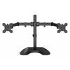 GameMax Dual Monitor Arm Stand LCD Desk Mount Freestanding Para sa Dalawang 13 hanggang 27 Inch na Monitor, VESA Dimensions na 75x75 mm o 100x100 mm, 180 Degrees Swivel, Itim