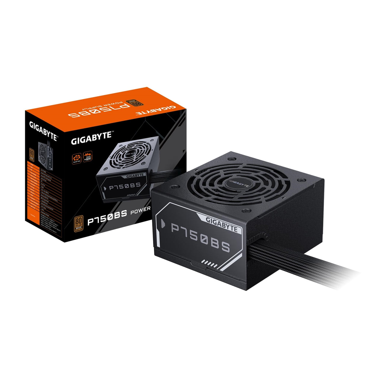 Gigabyte 750W 80+ Bronze Certified Power Supply, Silent 120mm FDB Fan, Soft-Textured Cables, Single +12V Rail, Advanced Protection, 3-Year Warranty