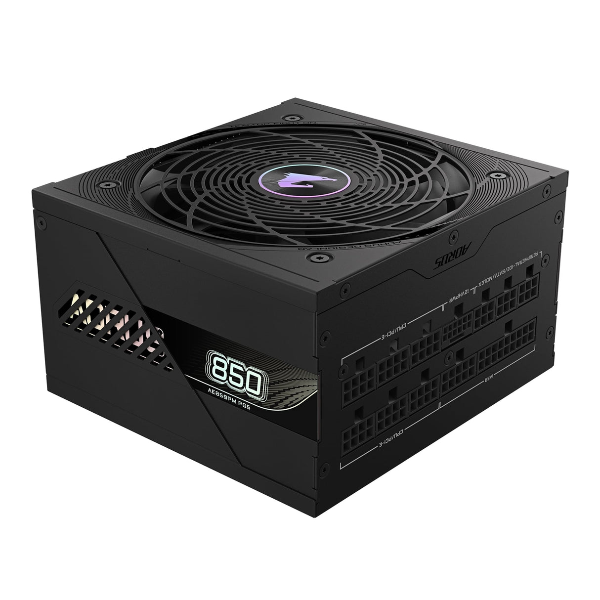 Gigabyte AORUS ELITE 850W PSU - Fully Modular, 80 PLUS Platinum, ATX 3.1, PCIe 5.0 Ready, 12VHPWR, Silent 120mm FDB Fan, 10-Year Warranty