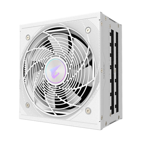 Gigabyte AORUS ELITE ICE 850W White PSU - Fully Modular, 80 PLUS Platinum, ATX 3.1, PCIe 5.0 Ready, 12VHPWR, Silent 120mm FDB Fan, 10-Year Warranty