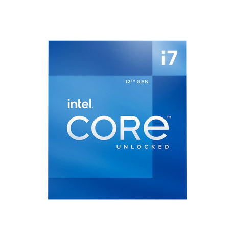 Intel 12th Gen Core i7-12700K 12 Core Processor 20 Threads, 3.6GHz up to 5.0GHz Turbo, Alder Lake Socket LGA1700, 25MB Cache, 125W, Maximum Turbo Power 190W Overclockable CPU, No Cooler
