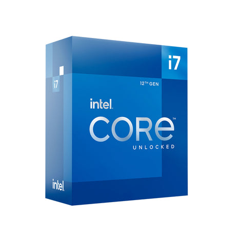 Intel 12th Gen Core i7-12700K 12 Core Processor 20 Threads, 3.6GHz up to 5.0GHz Turbo, Alder Lake Socket LGA1700, 25MB Cache, 125W, Maximum Turbo Power 190W Overclockable CPU, No Cooler
