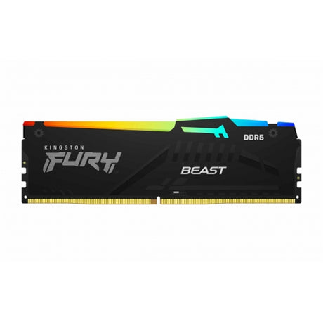 Kingston FURY Beast KF560C36BBEAK2-16 16GB (2x 8GB) DIMM System Memory, 6000MHz, DDR5, CL36, Black, RGB, Intel XMP, AMD EXPO