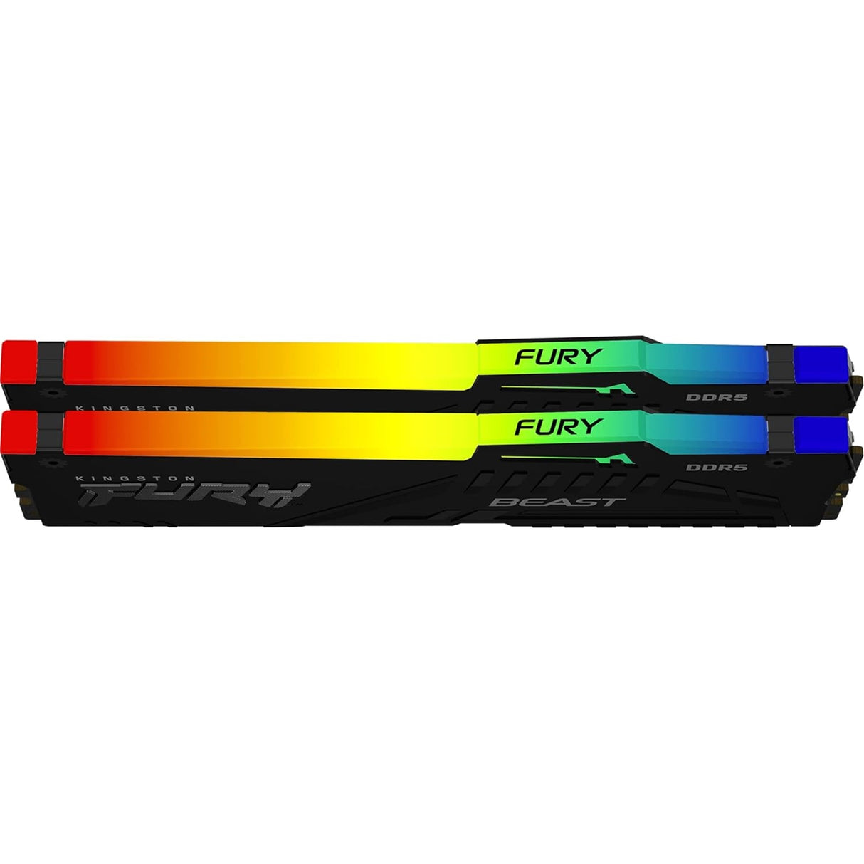 Kingston FURY Beast KF560C36BBEAK2-64 64GB (2x 32GB) DIMM System Memory, 6000MHz, DDR5, CL36, Black, RGB, Intel XMP, AMD EXPO