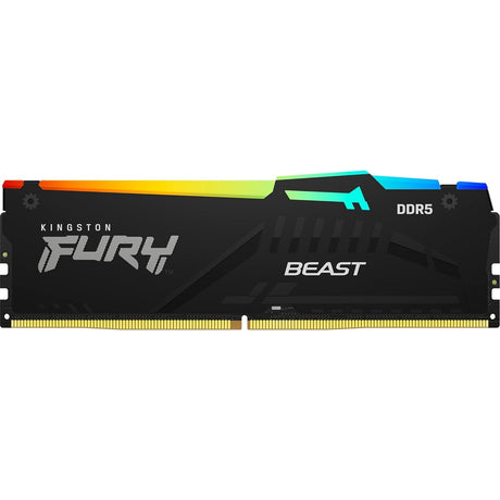 Kingston FURY Beast KF560C36BBEAK2-64 64GB (2x 32GB) DIMM System Memory, 6000MHz, DDR5, CL36, Black, RGB, Intel XMP, AMD EXPO