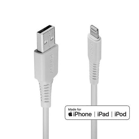 Lindy 31327 2m USB-A (M) 2.0 To Lightening (M) MFi Certified 480Mbps Cable - White