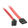 Lindy 33351 0.5m SATA (7 Pin) patungong 90 Deg SATA (7 Pin) Cable - Pula/Itim