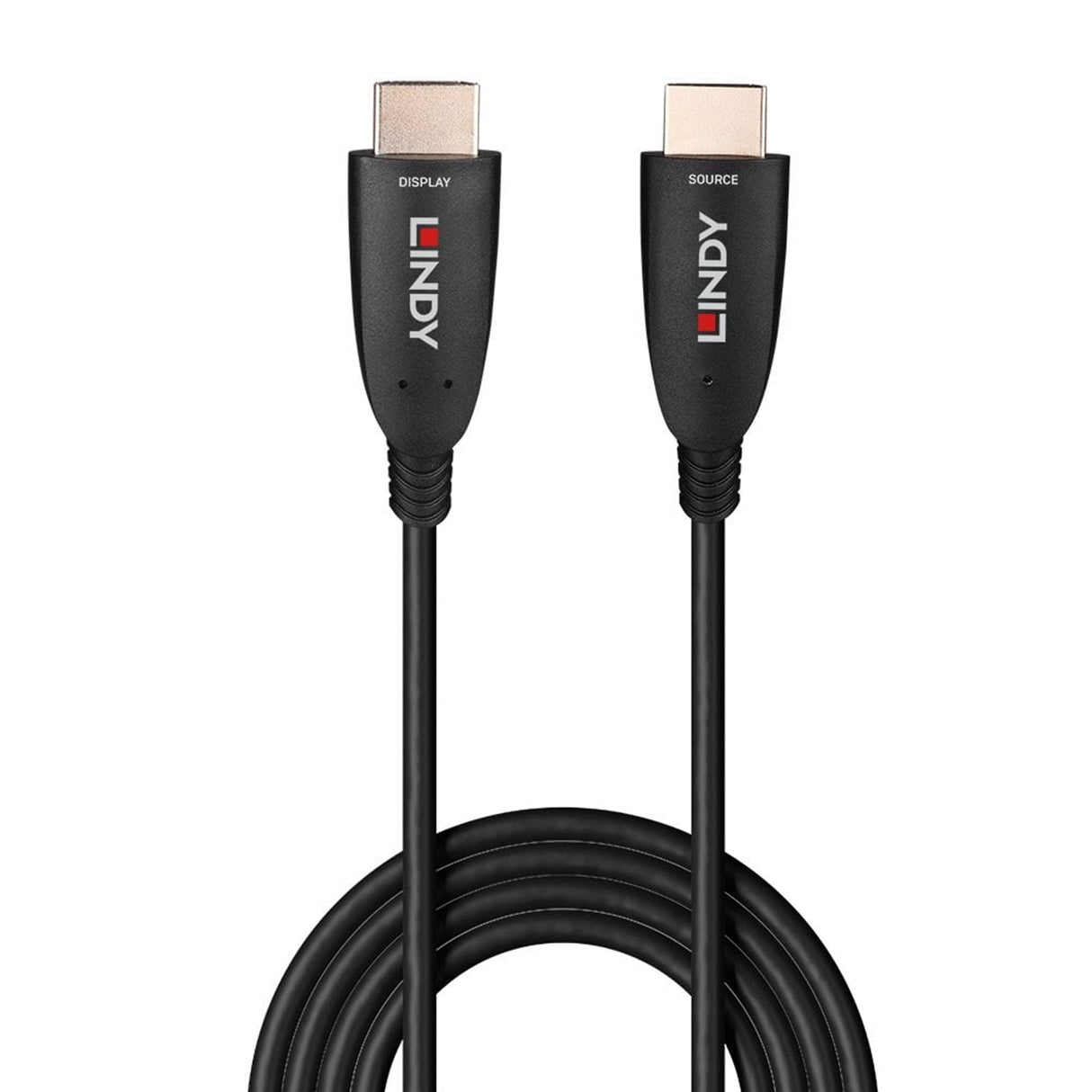 Lindy 38510 10m HDMI (M) 2.1 Anthra Line 7680x4320@60Hz / 3840x2160@120Hz Fibre Optic Hybrid Cable - Black