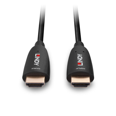 Lindy 38510 10m HDMI (M) 2.1 Anthra Line 7680x4320@60Hz / 3840x2160@120Hz Fibre Optic Hybrid Cable - Black