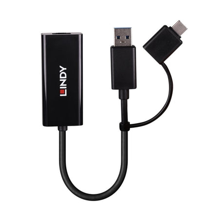 Lindy USB 3.2 Gen 1 Gigabit Ethernet Converter, Bus-Powered, No External Power Supply Required